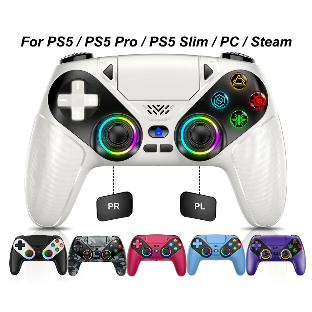 Bonadge Bezprzewodowy Kontroler do Playstation 5, Joystick Halla, Podwójna Wibracja, Bluetooth, RGB, Gamepad, Turbo, Programowanie — zdjęcie produktu 7