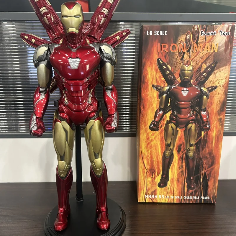 

36 см Marvel 1:6 Мстители Mk85 Железный человек суставы Immovable Series модная фигурка реального человека скульптура лица статическая модель орнамент