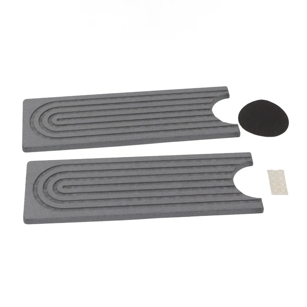 3pcs Fast Drying Faucet Mat Diatomite Dark Gray Diatomaceous Earth Splash Guard Absorbent Pad With Sanding Tool Stone Drying Mat