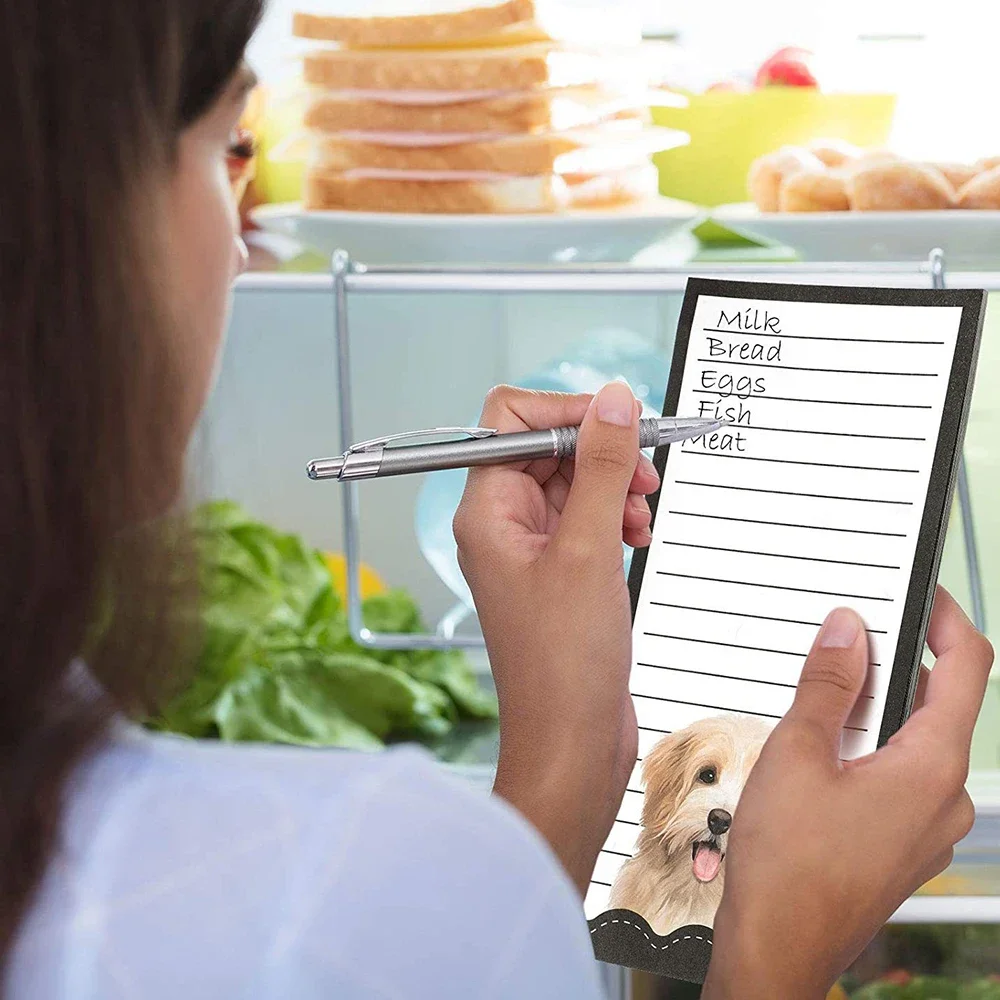 귀여운 자석 냉장고 메모 패드, 붙지 않는 메모 메모장, 냉장고 메모장, 자석 식료품 쇼핑 목록, 일일 계획 확인