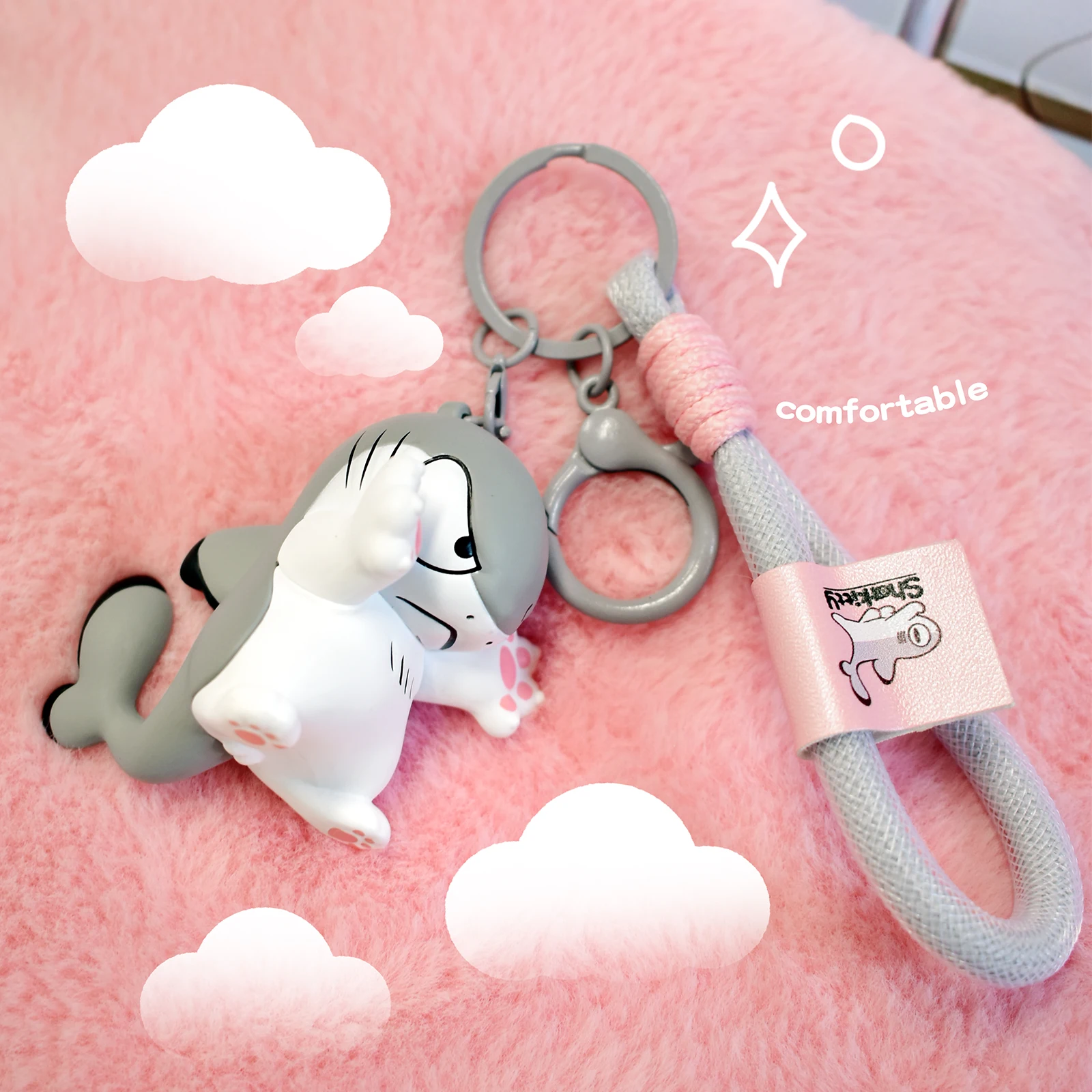 Zawieszka Sharkitty, breloczek do kluczy, kolekcjonerska mini figurka, pomysł na prezent, dekoracja do plecaka (Hmph! Adoptuj mnie, jeśli mnie kochasz)