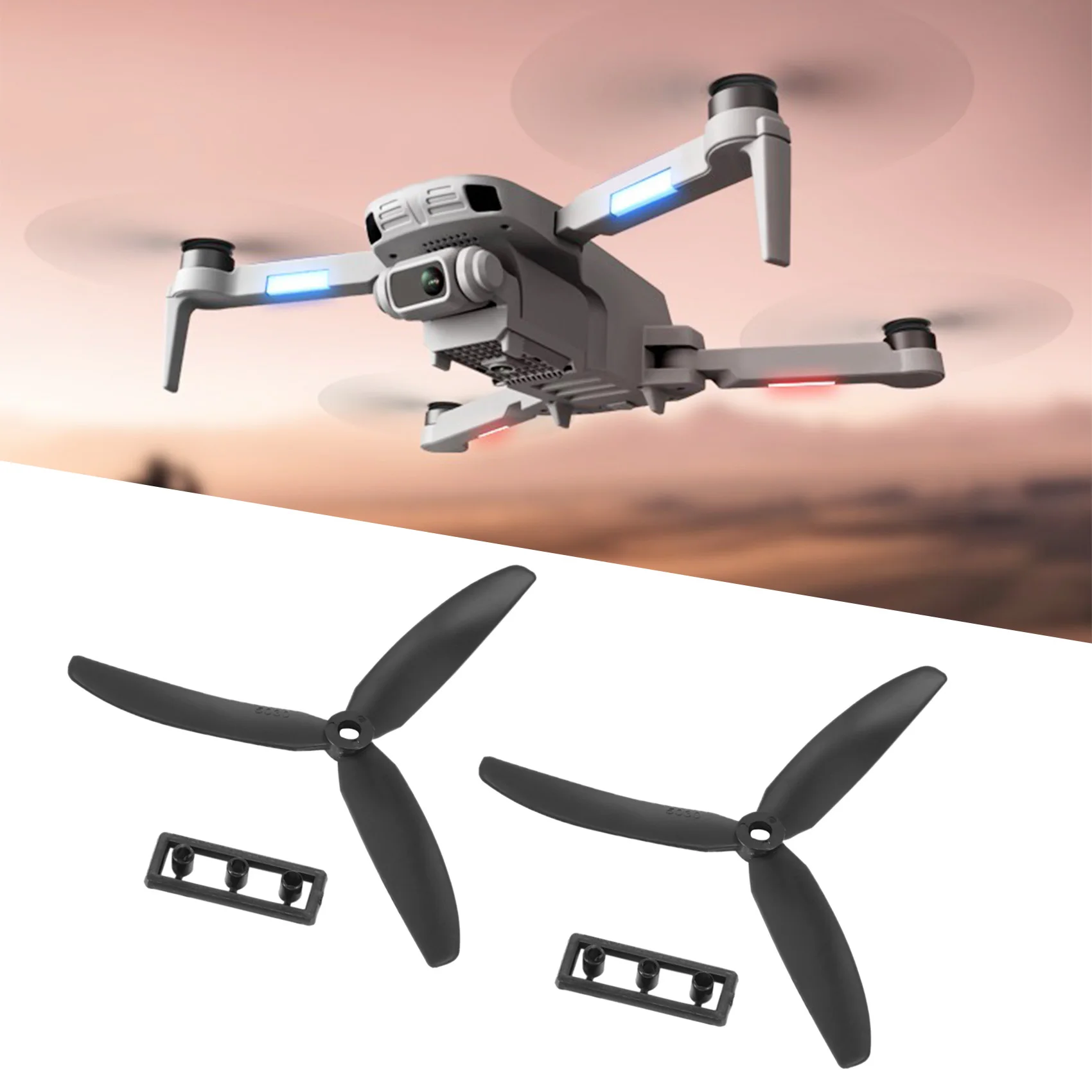 実用的な 1 ペア 5030 3 ブレード ダイレクト ドライブ プロペラ プロップ CW/CCW RC 飛行機航空機用 (ブラック)