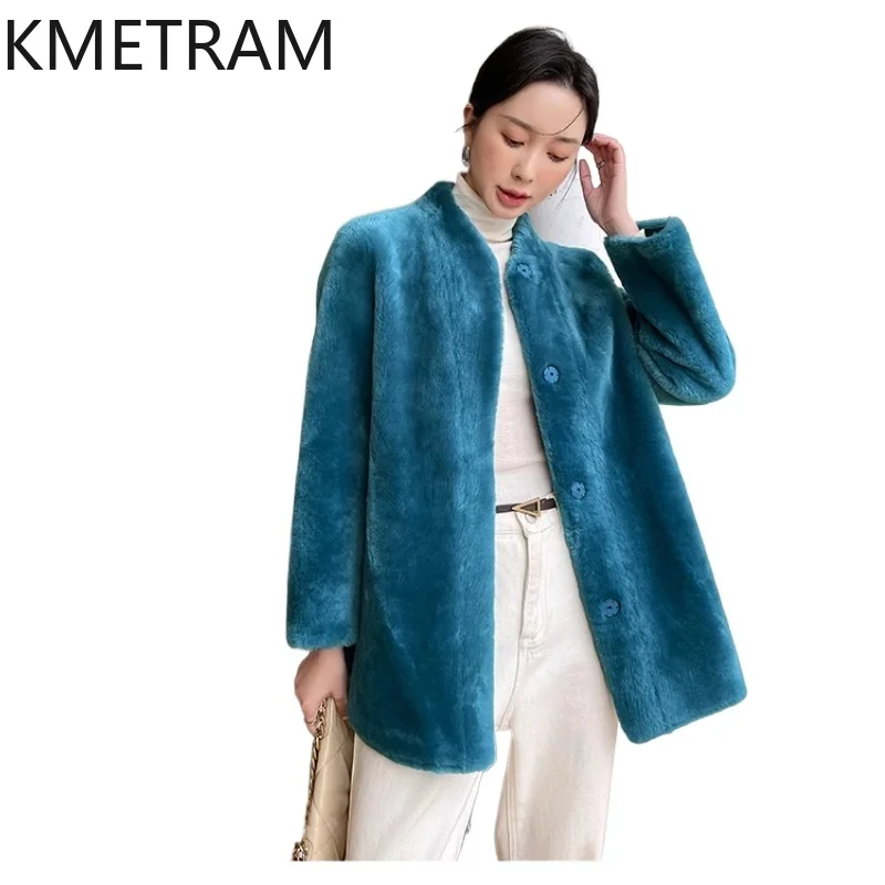 

Двусторонняя меховая куртка из натуральной меховой шерсти мериноса, женская двусторонняя шуба из натурального меха, зимняя одежда 2025 года, меховые куртки Fourrure