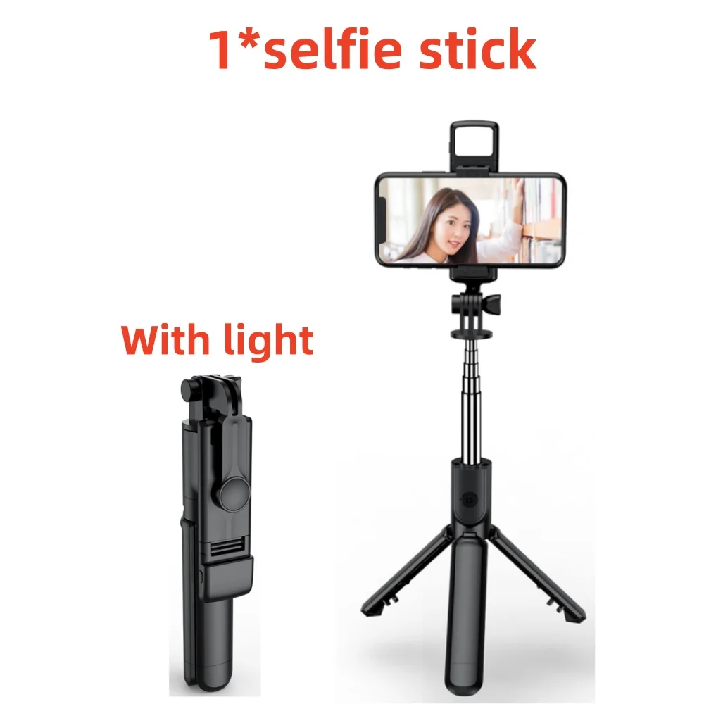 FGCLSY Neues Stativ für Smartphone-Kameras, Ständer mit Bluetooth-Auslöser und Licht, kabellose Selfie-Stick-Halterungen mit Telefonhalterung