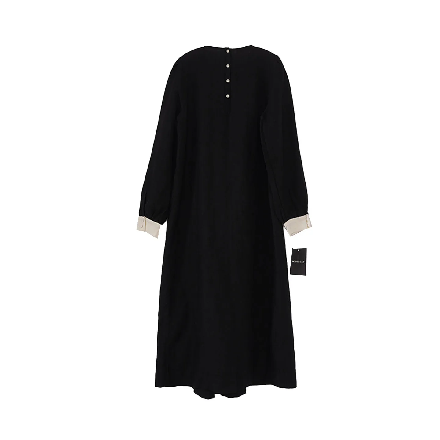 

Casual Linen Sve Color Blo round Ne Waist Cinched Midi Dr High Waist Summer Ladies Faion Loose Fit Long Sve Dr