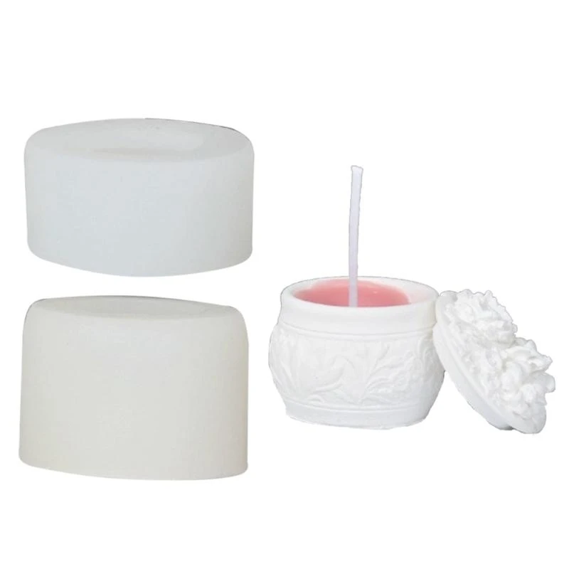 ثلاثية الأبعاد زجاجة الورد قالب من السيليكون اليدوية سطح المكتب الديكور الجبس الحلي الروائح شمعة حامل قالب راتنجات الايبوكسي #6