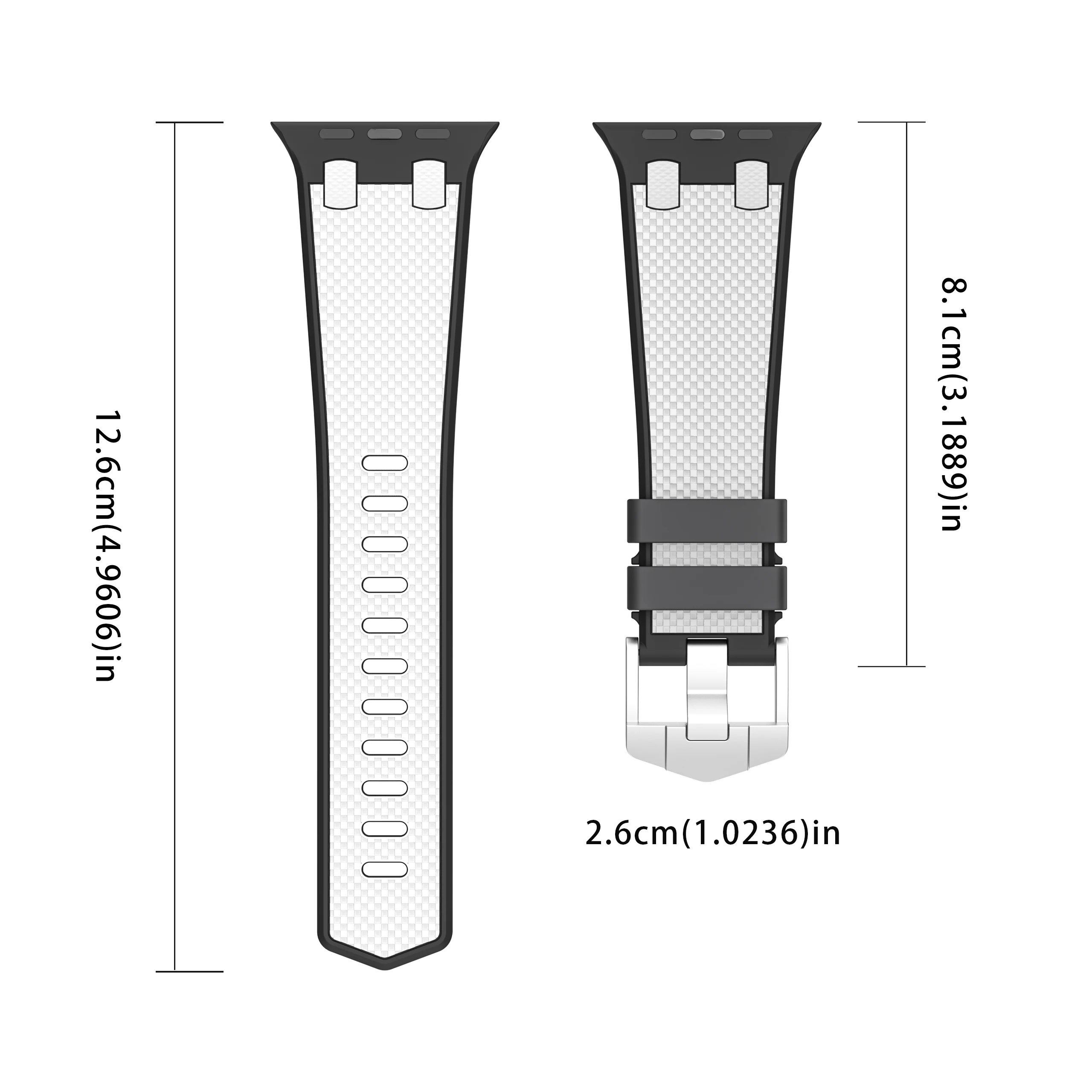 Pulseira de Silicone para Apple Watch Ultra 2, Pulseira para iWatch Series 9, 8, 7, 6, 5, 4, 3, SE, 45mm, 44mm, 42mm, 49 milímetros