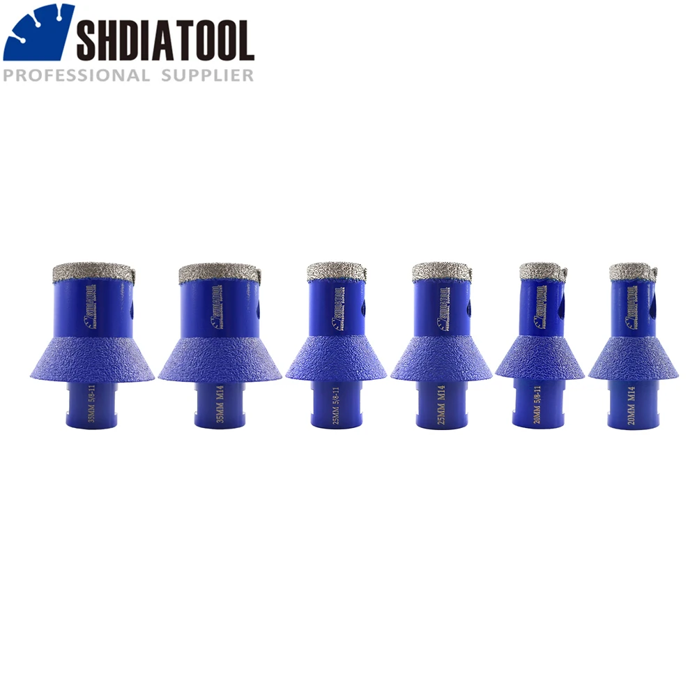 

SHDIATOOL 1pc Dia20/25/35mm Diamond Chamfer Drill Core Bits Ceramic Tile Marble Milling Drilling M14 or 5/8-11 Thread Hole Saw