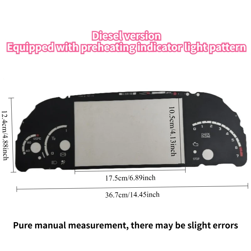 1pcs for Benz Class S 221 S300 S400 S600 W221 AMG Dashboard Instrument Panel Tachometer Paper Modification - Diesel Version