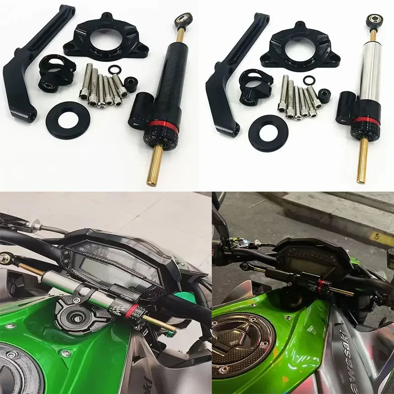 

For Kawasaki Z1000 Z 1000 2014 - 2022 Directional Damper Shock Absorber Stabilizer Steering Dampers Bracket Semspeed Balance Bar