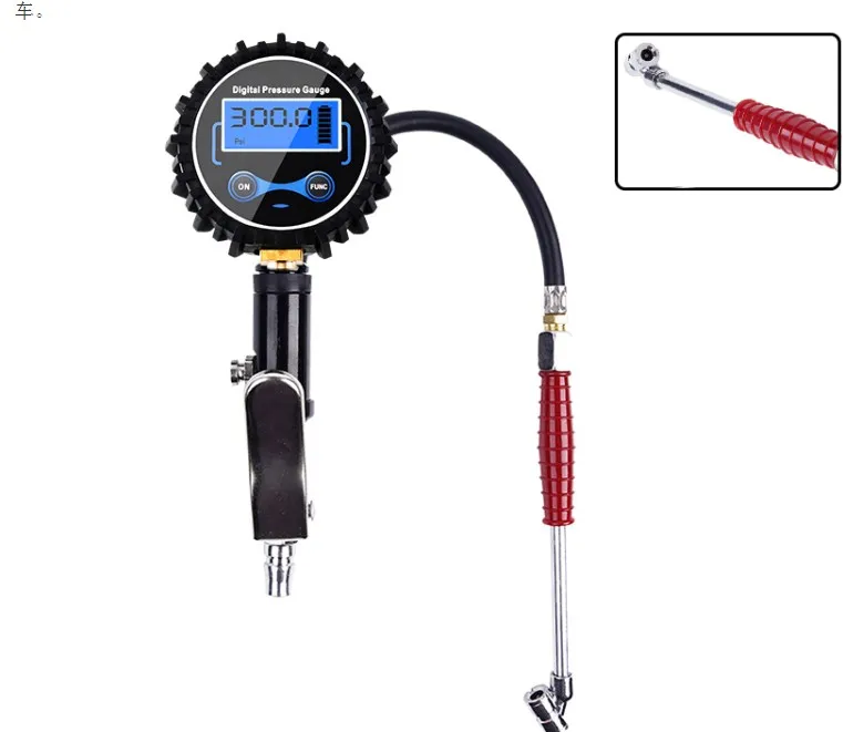 Digital display tire inflation gauge tire pressure gauge air pressure gauge car bicycle quick pump beauty maintenance