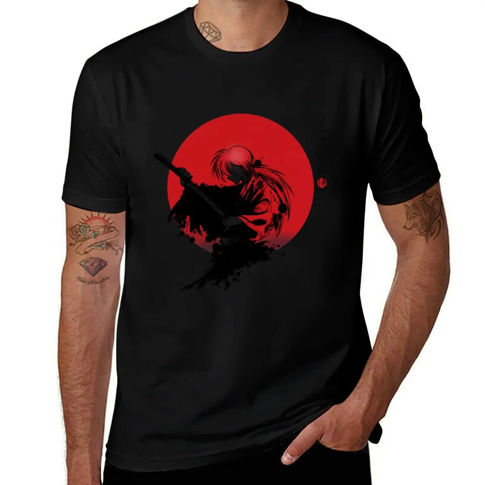 

Red sun Rurouni T-Shirt t shirts for man cotton man t shirt heavy cotton man t shirt cotton T-Shirt