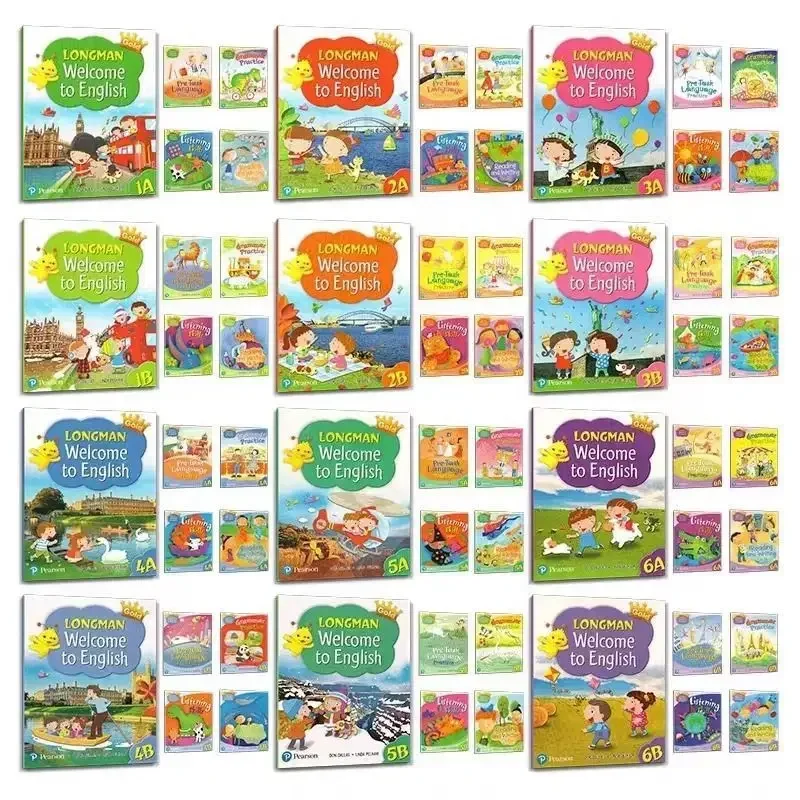 

60 BOOKS 2023 New Edition of Hong Kong Longman Primary School English Textbook Welcome To English 1-6AB with Workbook