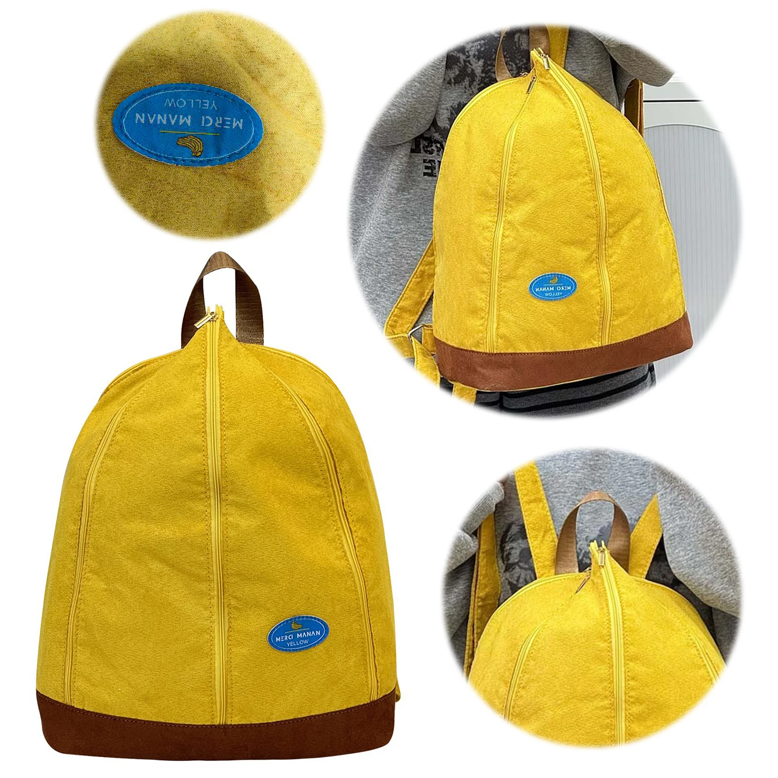 

Cute Novelty Banana Backpack Fun Casual Travel Daypack Lightweight Small Backpacks Casual Daypack for Girls Shopping Travel