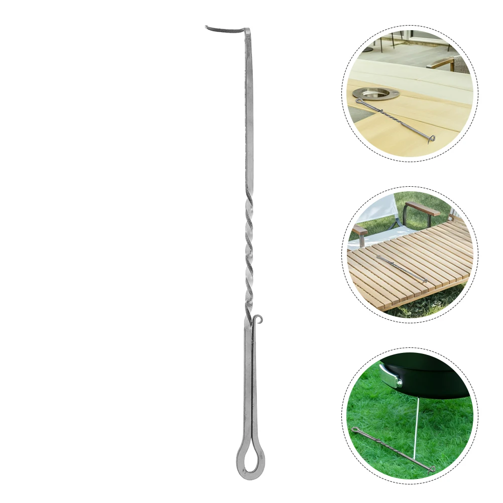 

Stainless Steel Bbq Meat Hook 40Cm Heat Resistant Handle Outdoor Camping Grilling Accessories Food Turner Tool For Cooking Steak