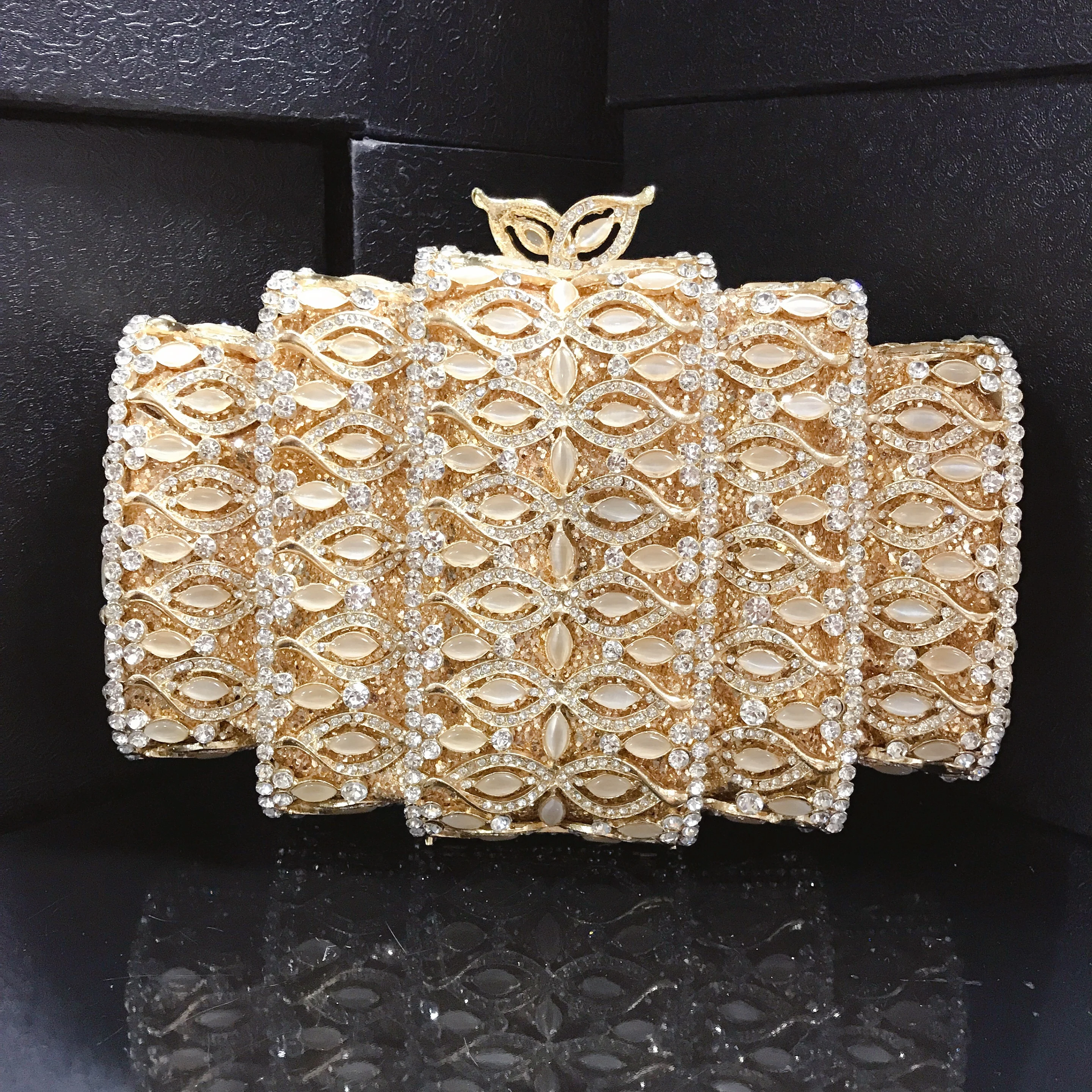 2025 Newest Luxury Fashion Multi Color Crystal Bag Women Silver Rhinestone Clutch Evening Bag With Lock