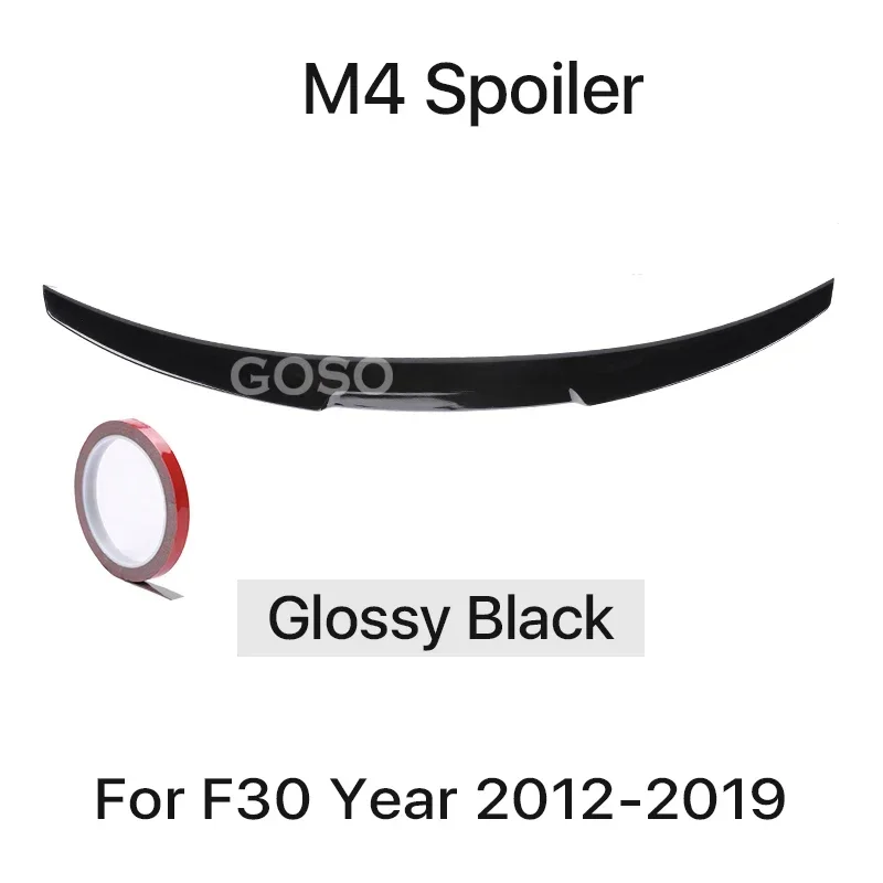 Koolstofvezel Achterbumper Lip Kofferbak Wing Mp M4 Psm Stijl Dak Spoiler Kit Voor Bmw 3 Series F30 F31 F35 2012-2019 Glanzend Zwart
