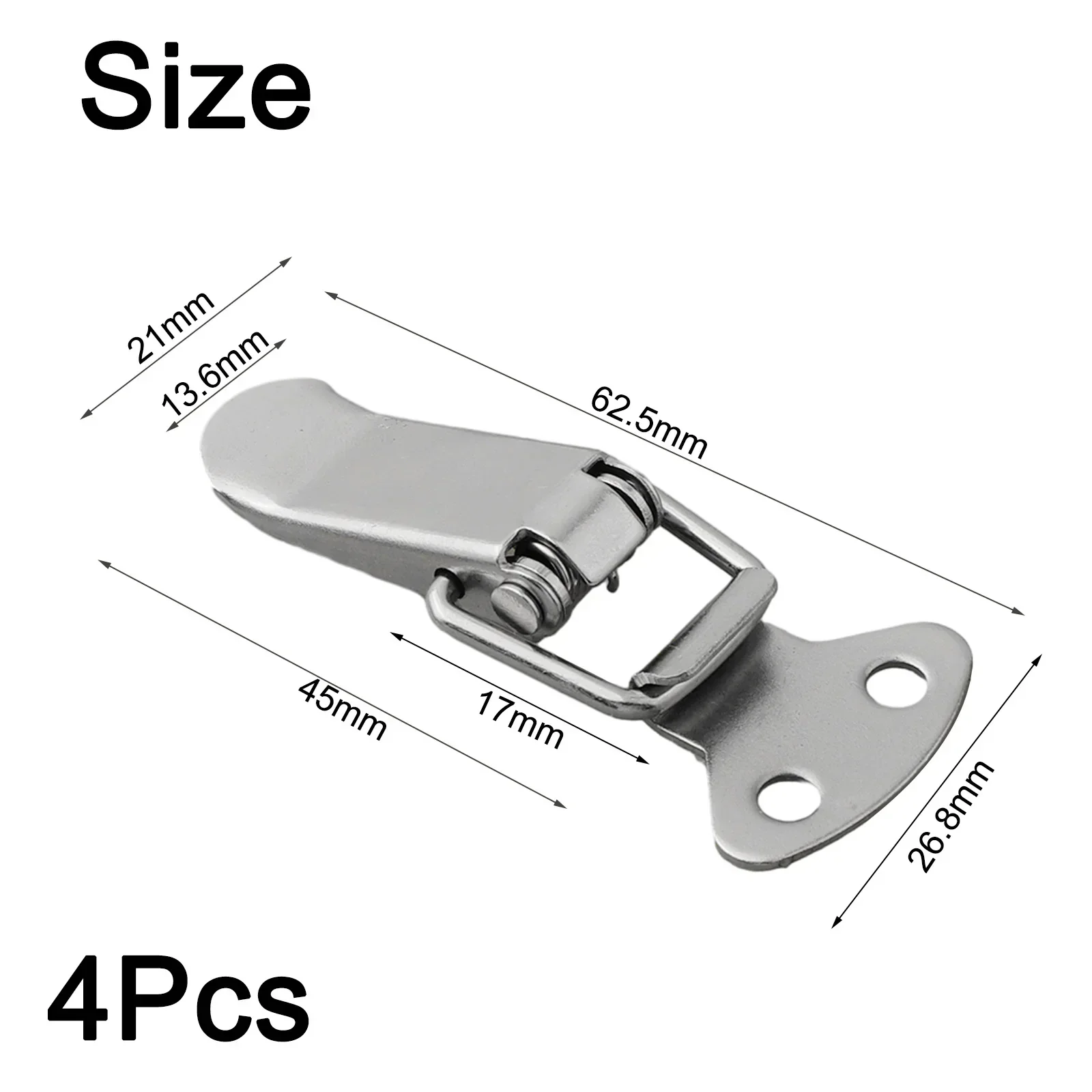 4/8PCS Stainless Steel Toggle Latch Catch Clamp Spring Loading Case BuFor CKle Clip Home Improvement Decoration Tools Parts