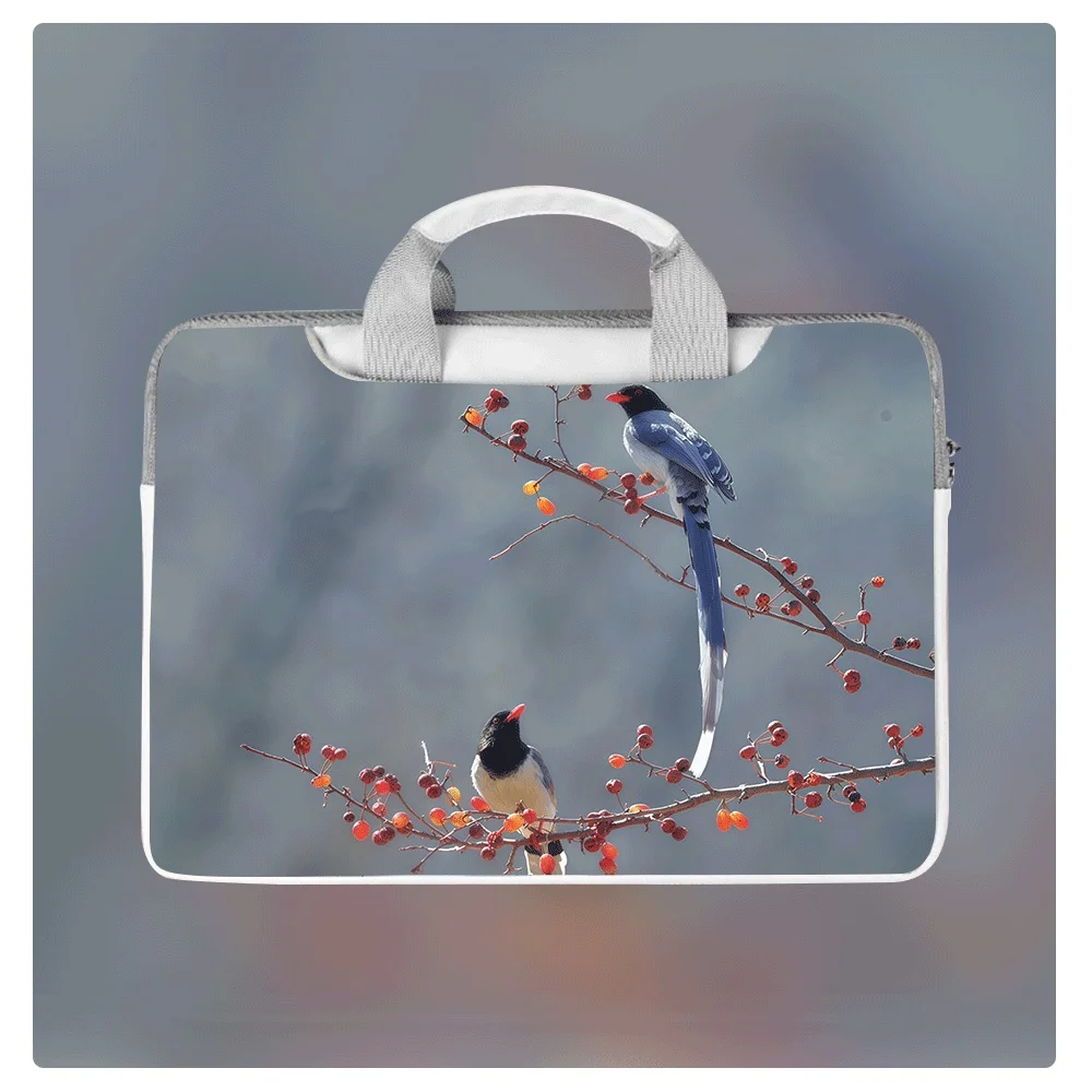 

Kawaii Birds Laptop Bag Case 12 13 14 15.6 Inch Soft PU Leather Laptop Bag with Handle Suitable for Girls Birthday Party Favors