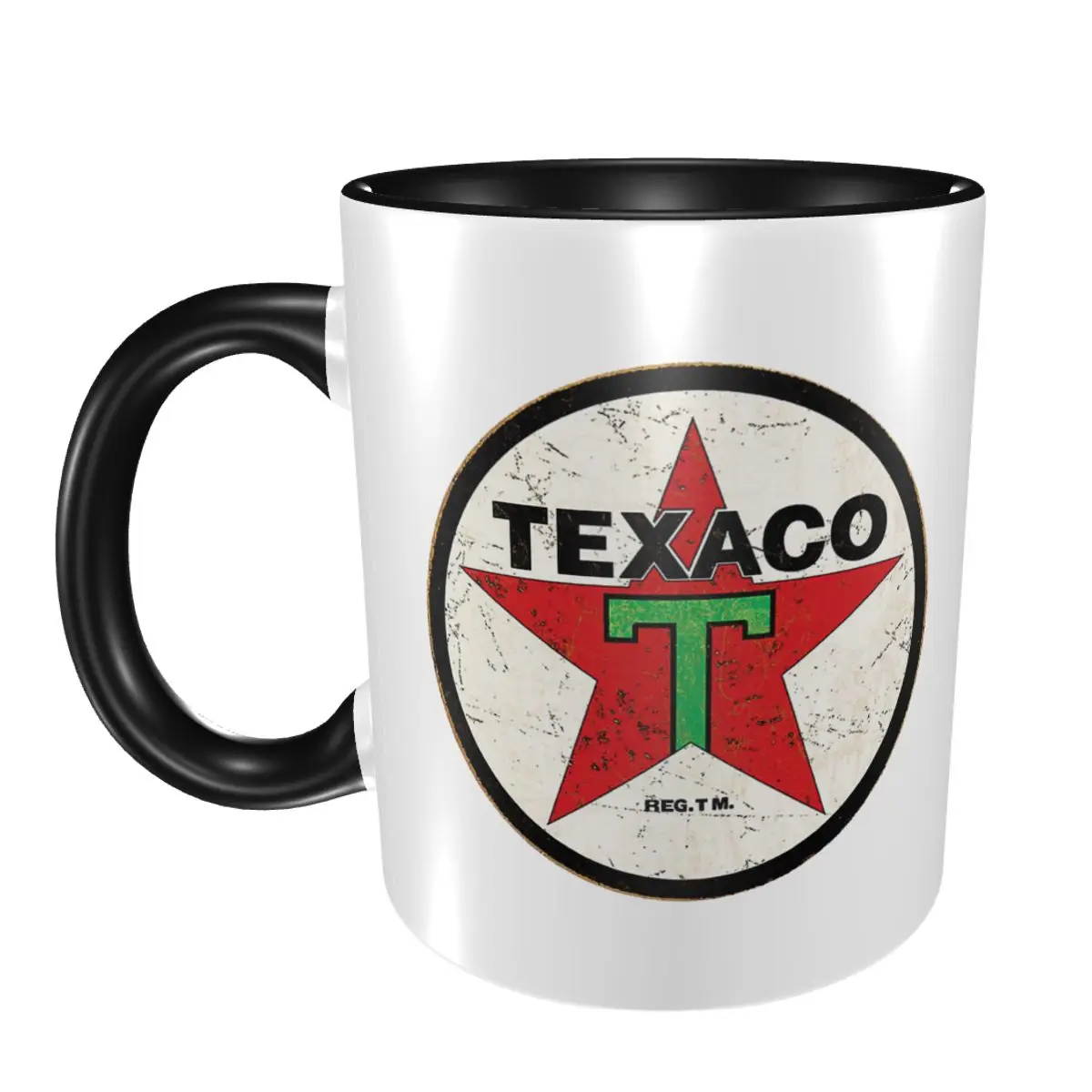 Texaco Distressed Sign Mug Funny Ceramic Coffee Cups Tea Mugs Milk Cup Drinkware Gift for Woman Man