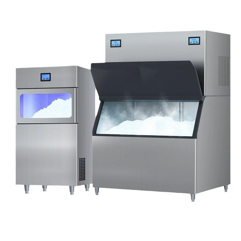 Commercial crushed ice ice machine Hot pot restaurant Seafood buffet Catering restaurant Fresh-keeping snowflake ice machine