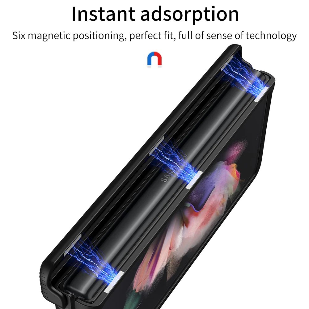 Dropshipping Heavy Duty Armor For Samsung Galaxy Z Fold 3 W22 5G Fold3 Magnetic Protect Bracket Adjustable Kickstand CASE Cover