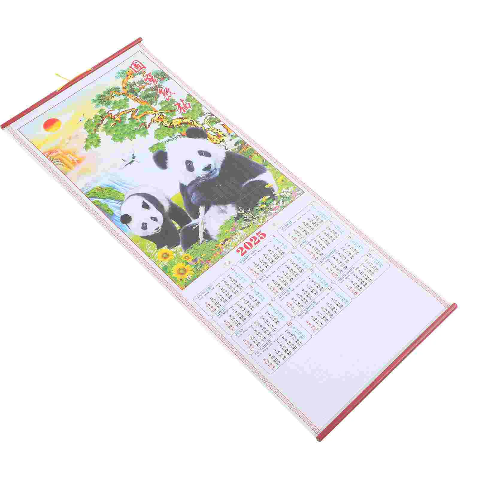 2025 Hanging Calendar Traditional Chinese Year of The Snake Scroll Wall Small Household Monthly