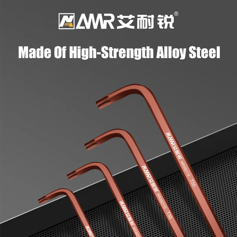 Torx Star Allen Wrench Double-Head Hex Spanner Long Arm Star Key T10-T50 S2 Alloy Steel 1pc