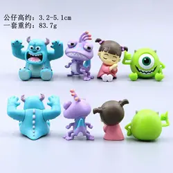 4Pcs Monsters University Inc James P. Sullivan Figure Doll Kawaii Michael Wozosky Randall Boggs Model Ornament Kids Hobby Toys