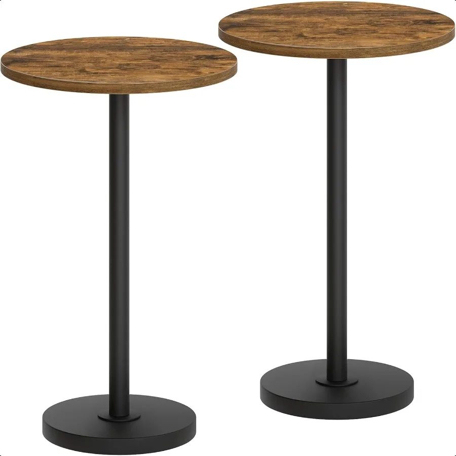 

Side Table Set of 2 Round Small Drink Table Pedestal End Table for Small Spaces Martini Tables for Living Room Bedroom Dormitor