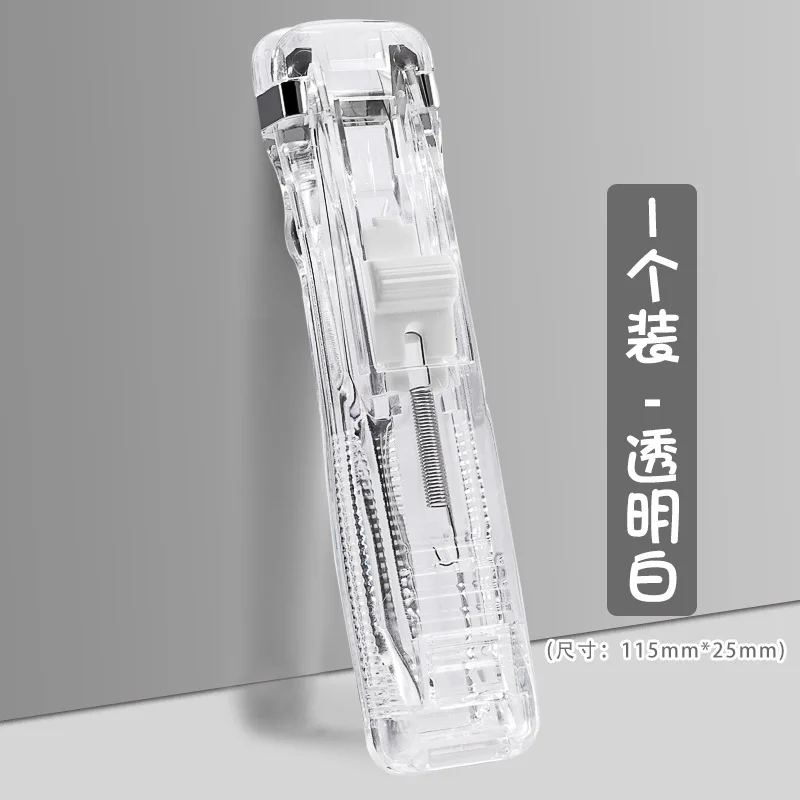 Paper Clipper Staplers Push Clamp File Documents Binding Tool Stapling Machine Paper Clips With Refills Office Supplies