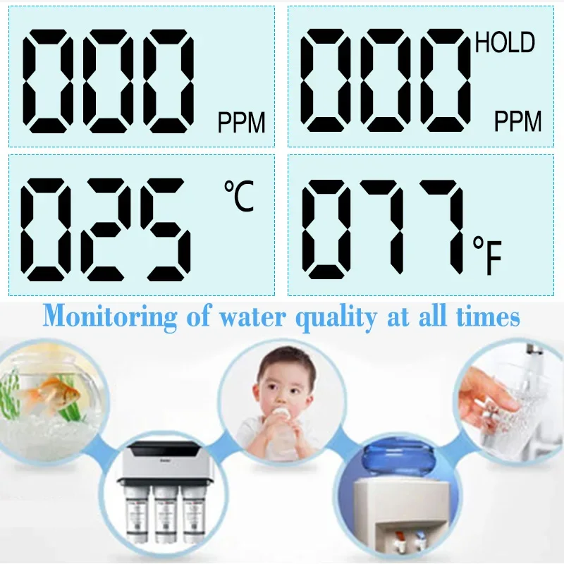 Portable LCD Digital TDS Water Quality Tester Water Testing Pen Filter Meter Measuring Tools Accessory For Aquarium Pool