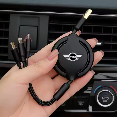 3-in-1 Micro Data Wire USB Type C Fast Charger For Mini Cooper JCW R56 R50 F54 F55 F56 F57 F60 R52 R53 R55 R57 R58 R59 R60 Works