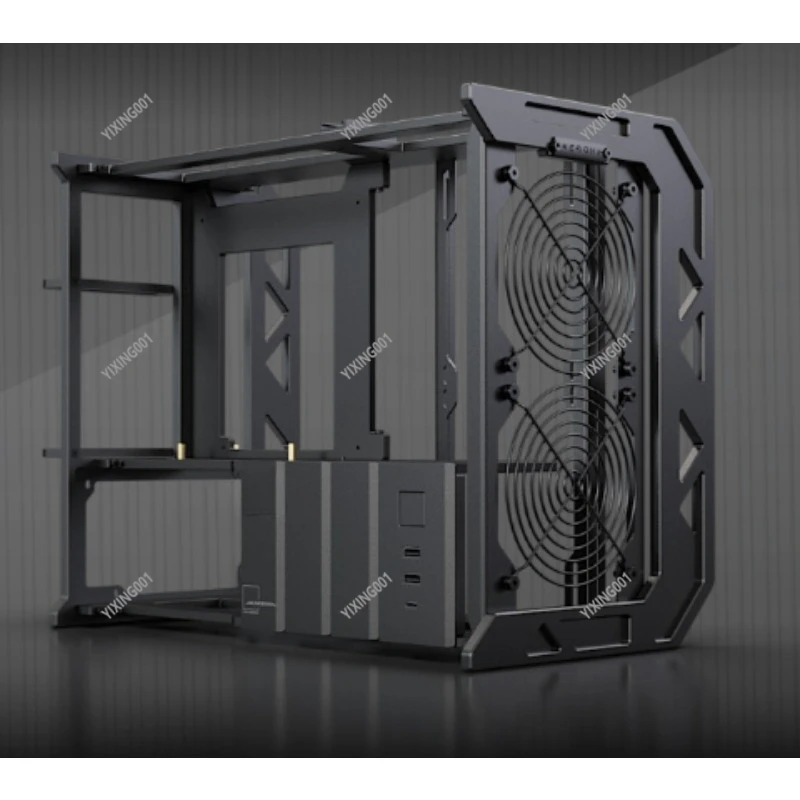 Precision CNC Open ITX Chassis Aviation Aluminum 240 Water-cooled Dual SSD 330mm GPU Support Computer Case for Gaming PC Build