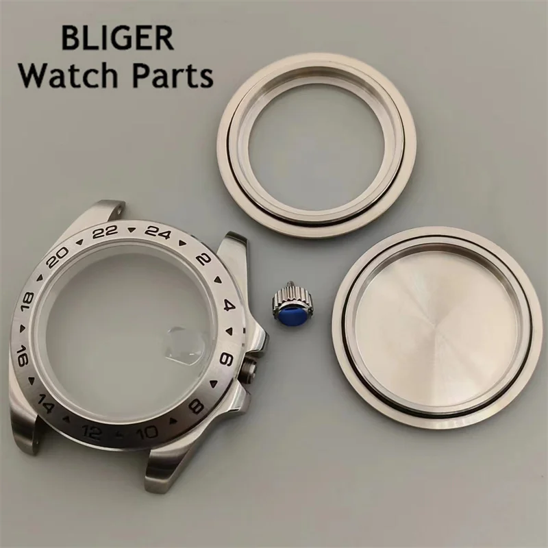 BLIGER 40mm /43mm Watch Case Solid bezel Sapphire Glass fit NH34 NH35 NH36 ETA2824 PT5000 Miyota DG2813 3804 movement