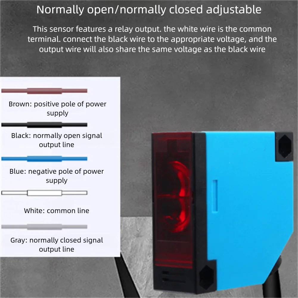 AE3JK Photoelectric Sensor Diffuse Retro-Reflective Through-Beam Relay Output for Industrial Automation