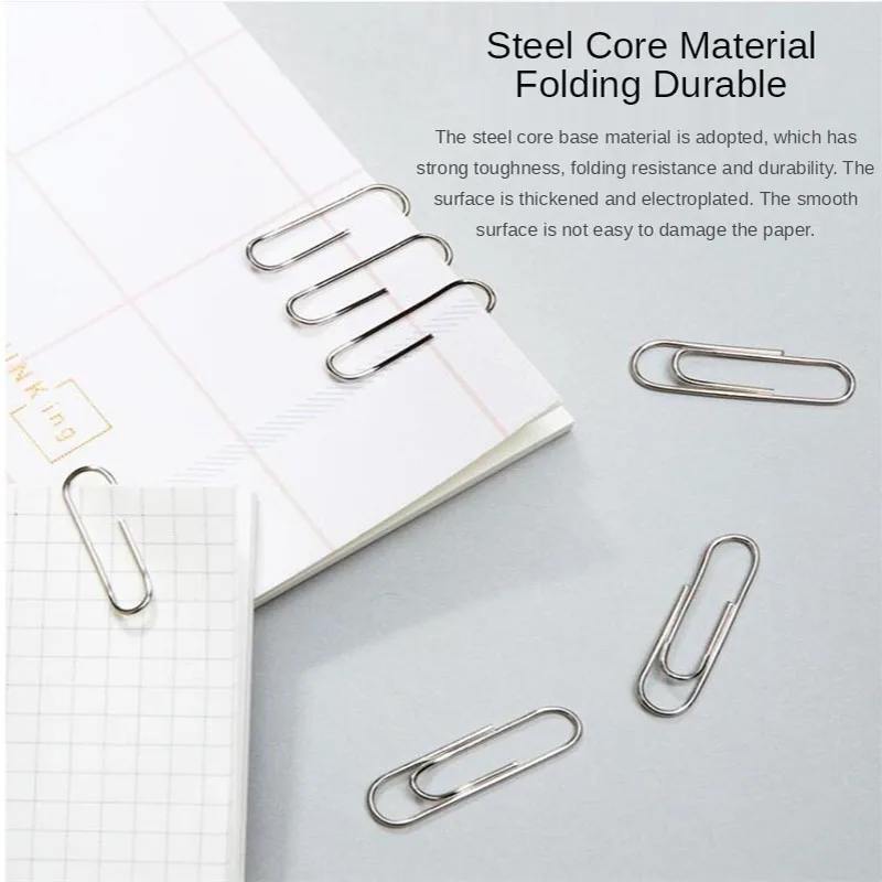 50PCS Simplicity Bookmark Planner Paper Clip Metal Material Bookmarks Marking Clip for Book Stationery School Office Supplies