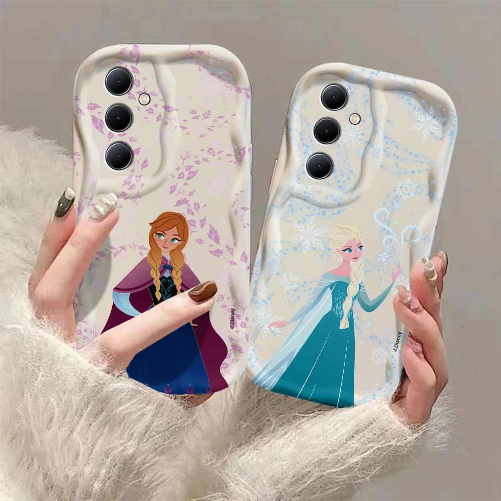 Elsa Anna Frozen Olaf 3D Wave Case For OPPO A98 A94 A93 A92 A79 A78 A76 A58 A57 A55 A38 A33 A17 A16 A15 2020 4G 5G Back Cover