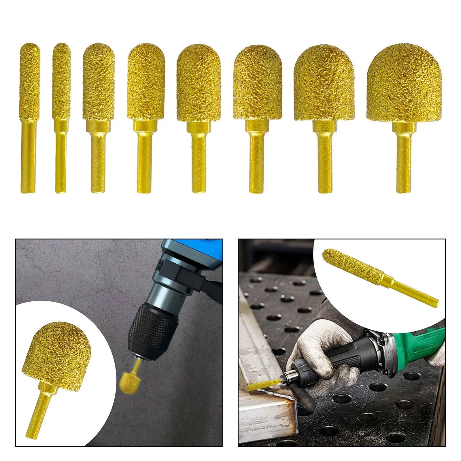 Diamond Grinding Burr Drill Bit Grinding Bit Universal Grinding Head,Grinding Mounted Point for Polishing Metal Stone Carving