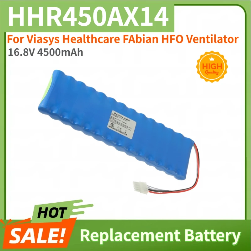 

HHR450AX14 High Quality Battery 16.8V 4500mAh for Viasys Healthcare FAbian HFO Ventilator Brand New Replacement Battery