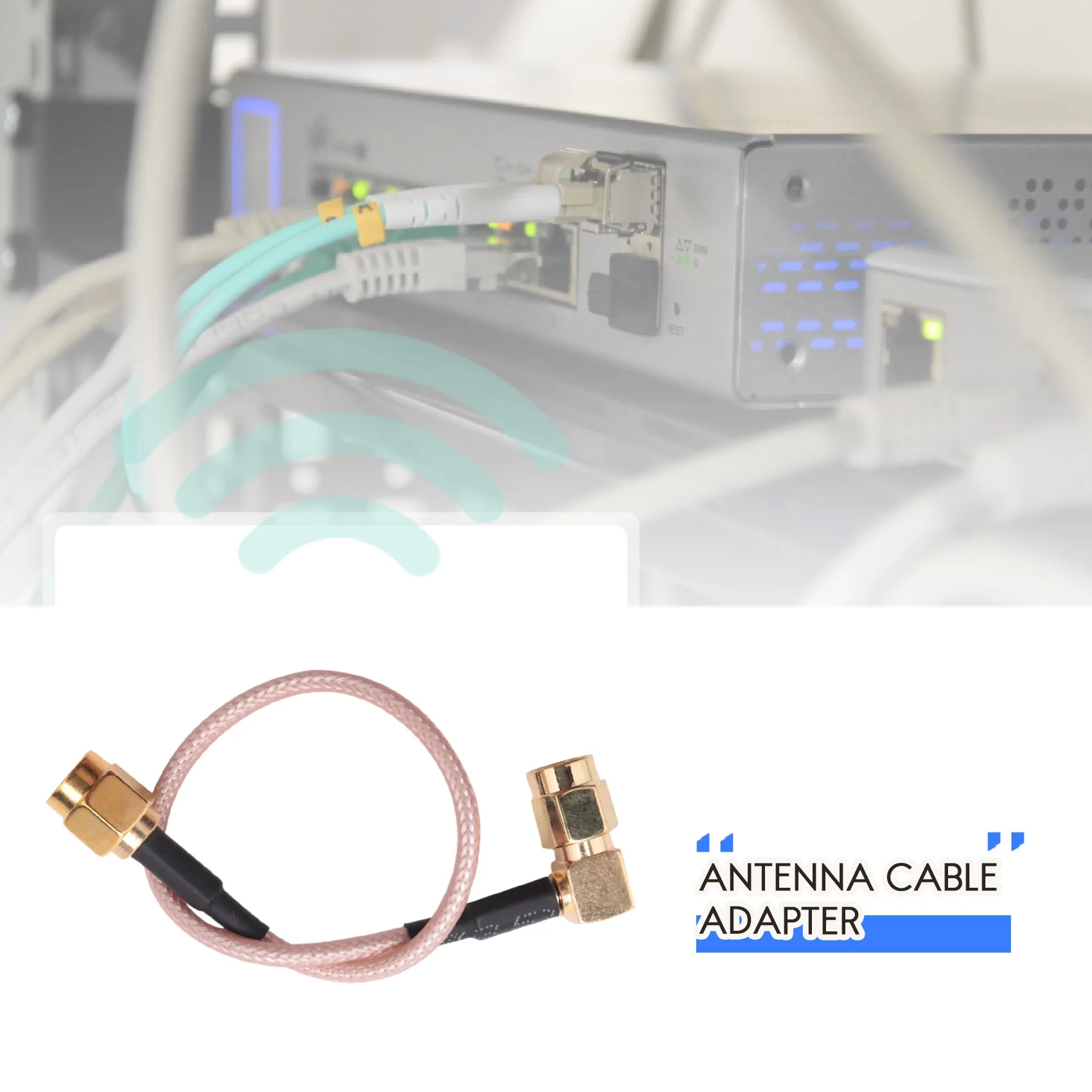 Ângulo direito Jumper Pigtail cabo, SMA plugue macho, RG316, 6"