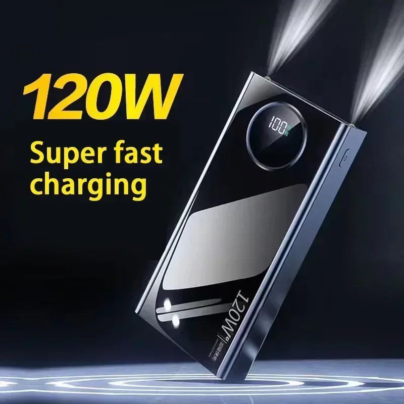 

200000mAh 120W Power Bank Super Fast Charging Battery High Capacity Digital Display Power Bank For Iphone 15 14 Samsung Xiaomi