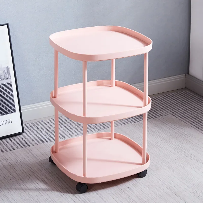 

Three-layer Nordic Fashion Shelf Movable Bedside Tatami Tea Table Sofa Coffee Table