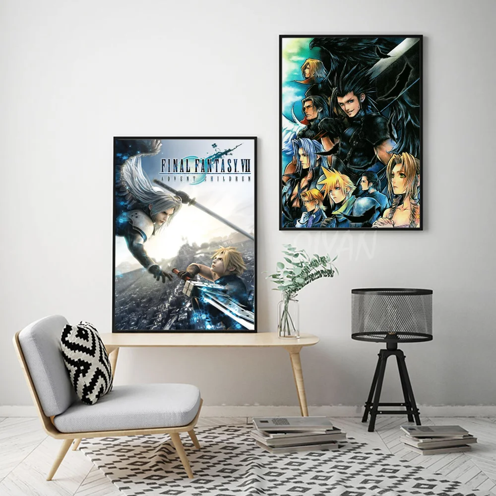 Game Final F-Fantasy Vii Rebirth Poster Wall Art Home Decor Room Decor Digital Painting Living Room Restaurant Kitchen Art