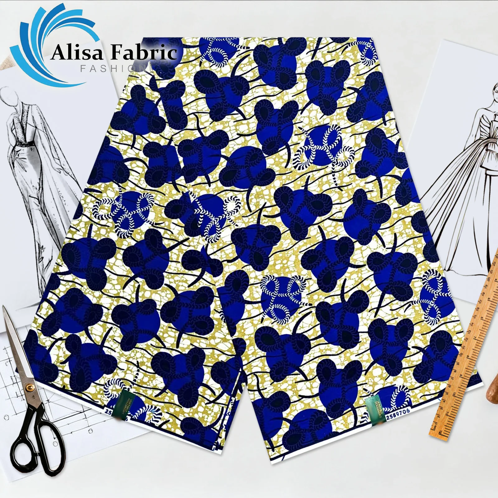 

2025 latest nigerian fabric high quality 6yards Christmas African veritable guaranteed 100% cotton fabric for man and woman