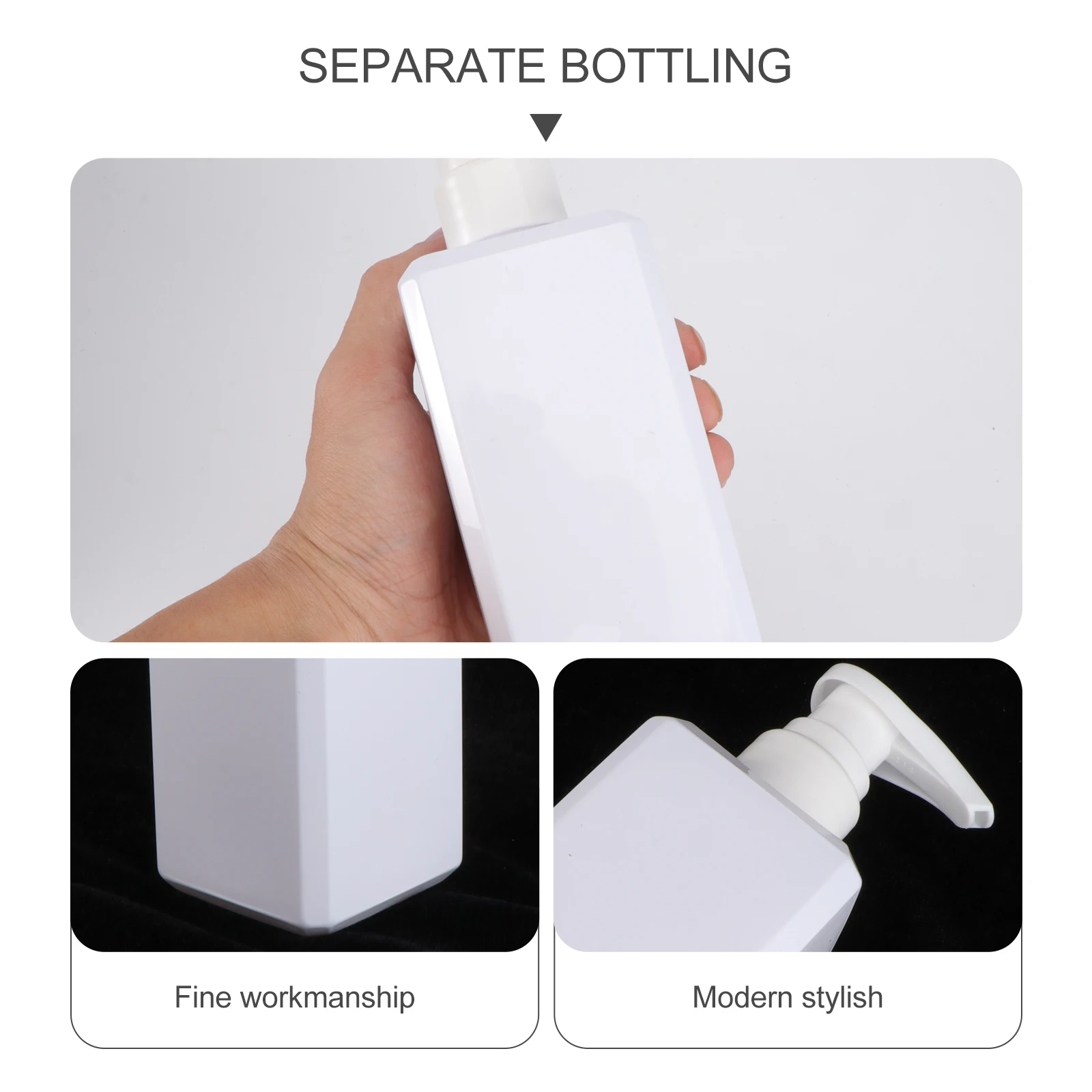 

2 Pcs Refill Shower Gel Plastic Bottle Conditioner with Pump Toiletries Soap Dad