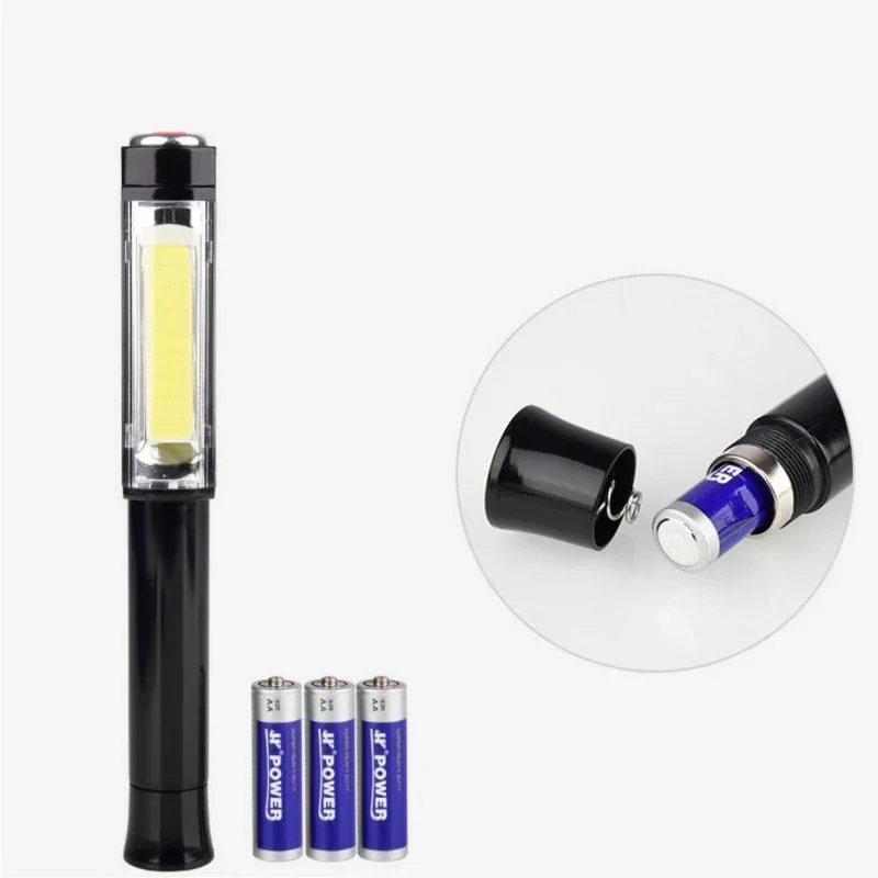 Cob Pen Licht Led Werklamp Outdoor Camping Gereedschapslamp Multifunctioneel Onderhoud Noodlamp Mini Zaklamp Zaklamp Od Licht