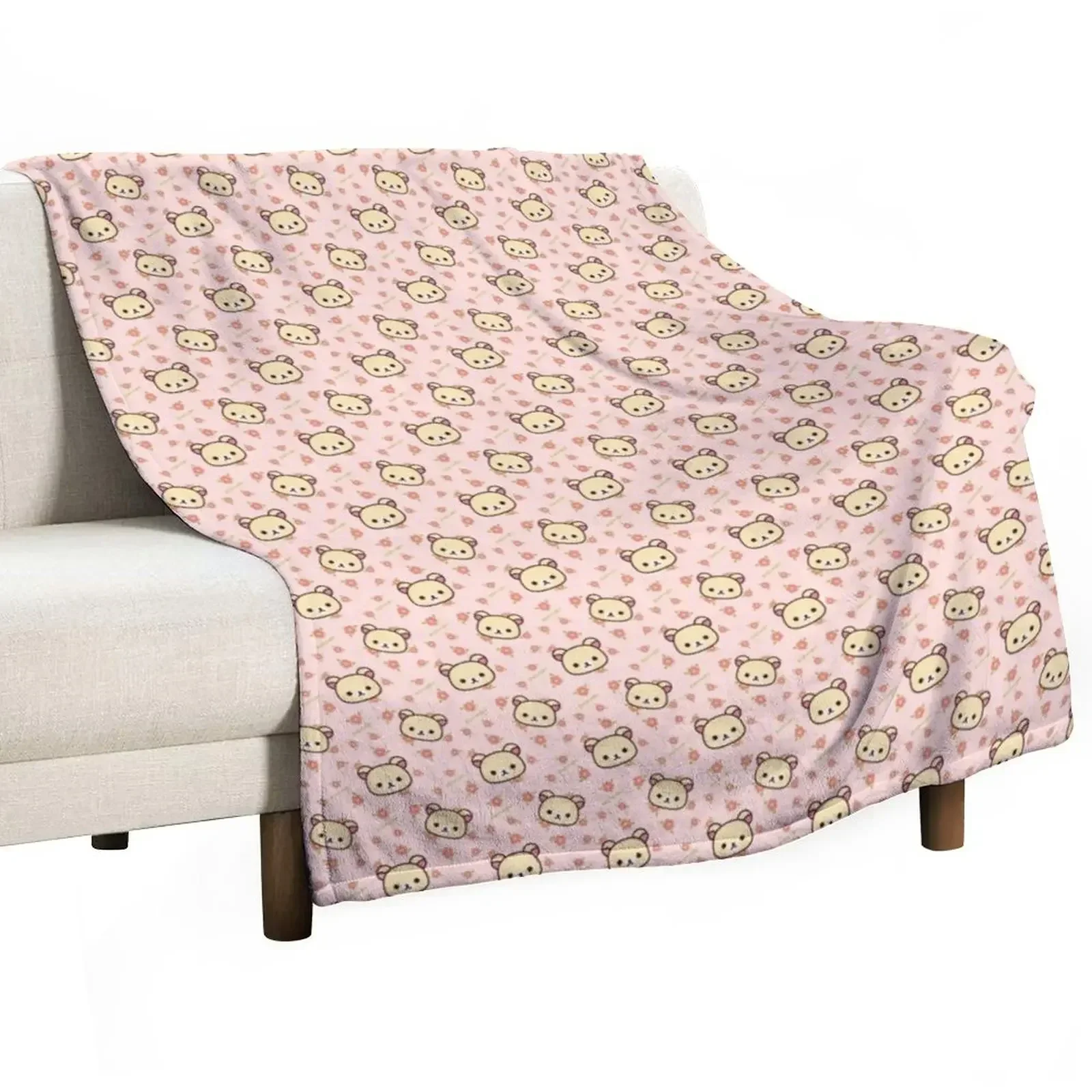 Korilakkuma - pink Throw Blanket Blankets Sofas Of Decoration Bed covers Thermal warm for winter Blankets