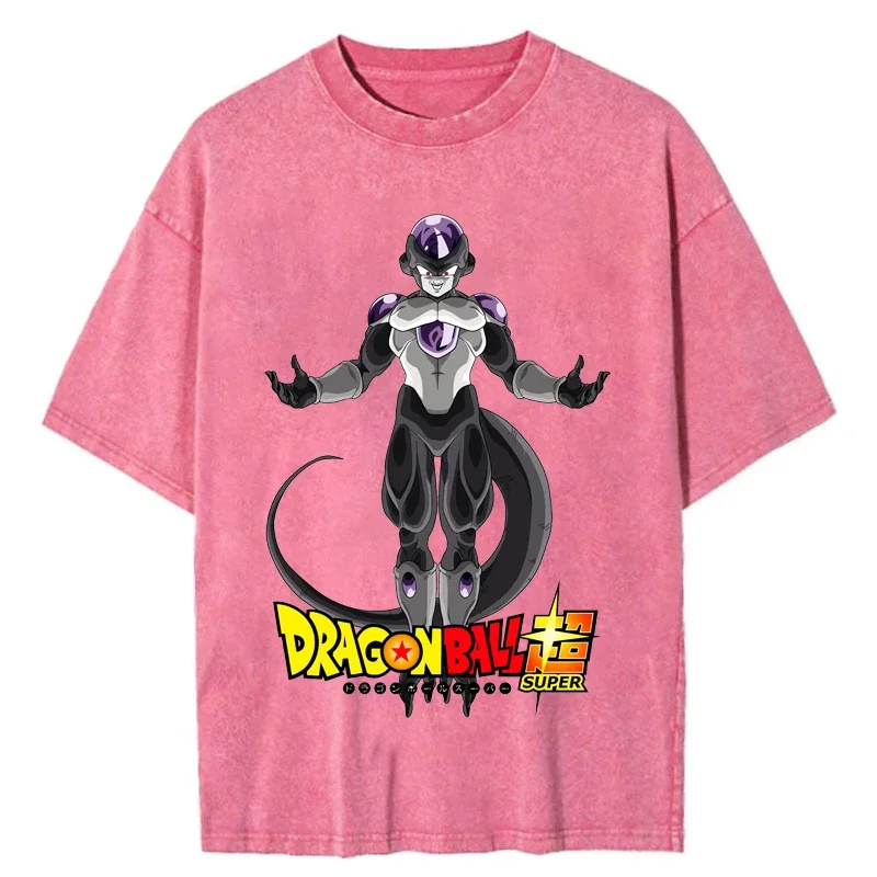 

Men Streetwear T Shirt Japanese Anime Dragon Ball Graphic T-Shirt Vintage Harajuku Hip Hop Tshirt Short Sleeve Pink Tops Tee