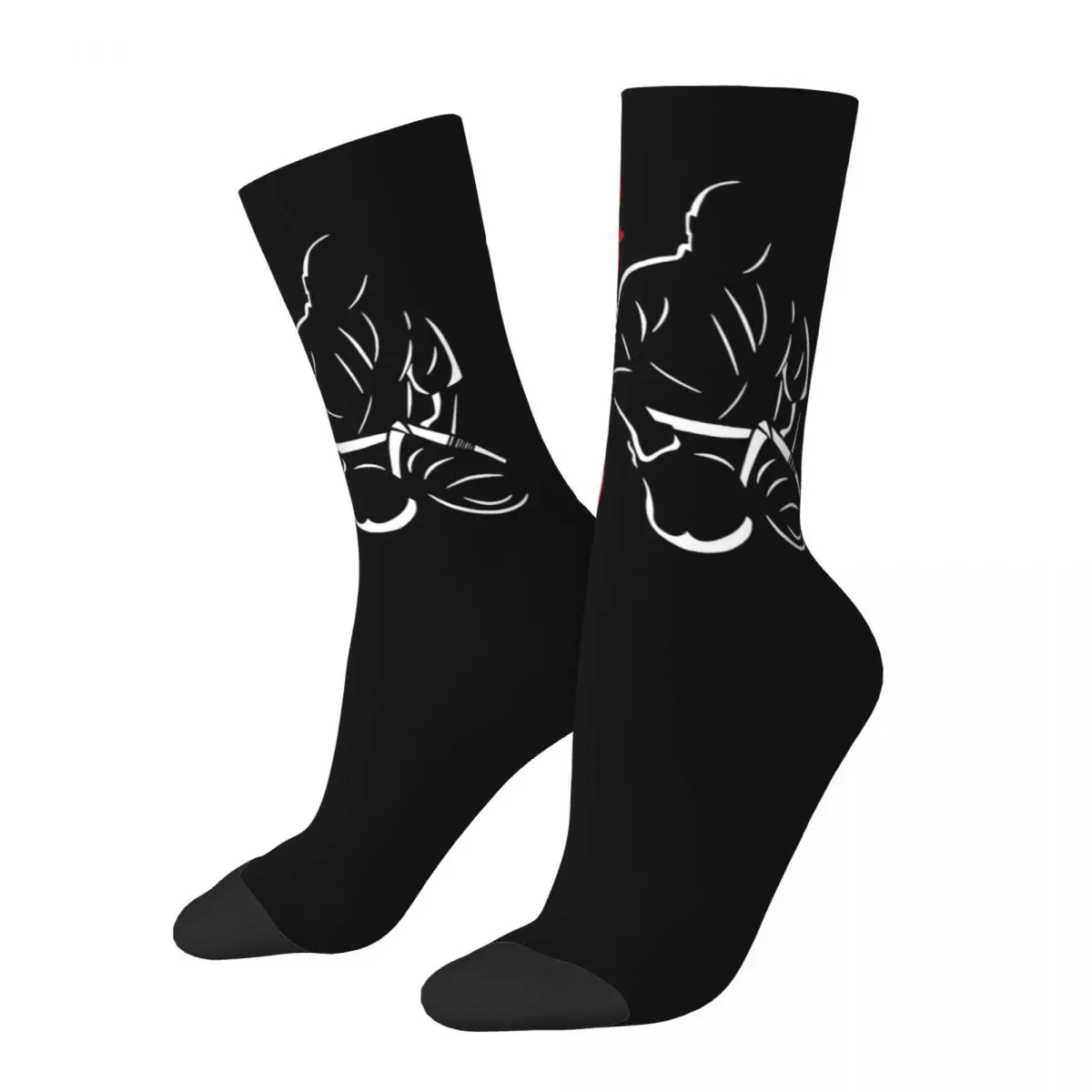 Hip-hop Kyokushin Karate Mas Oyama Spirit Martial Arts Football Socks Polyester Middle Tube Socks for Unisex Non-slip